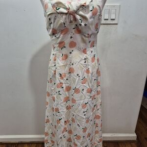 Shein Fruit & Star Print Knot Front Bustier Cami Dress SIZE Small